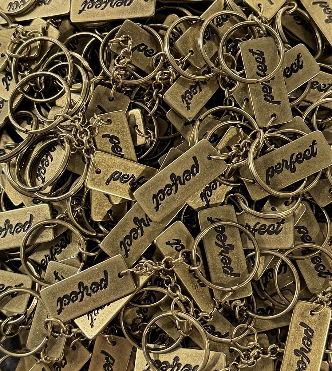 MATT BRASS PERFECT KEYCHAIN