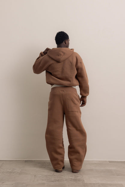 TOBACCO BROWN ZIP HOODIE