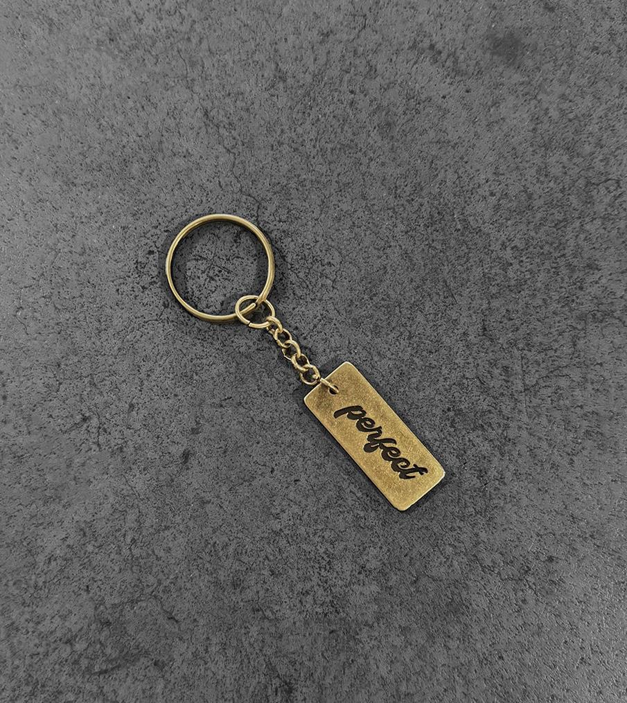 MATT BRASS PERFECT KEYCHAIN