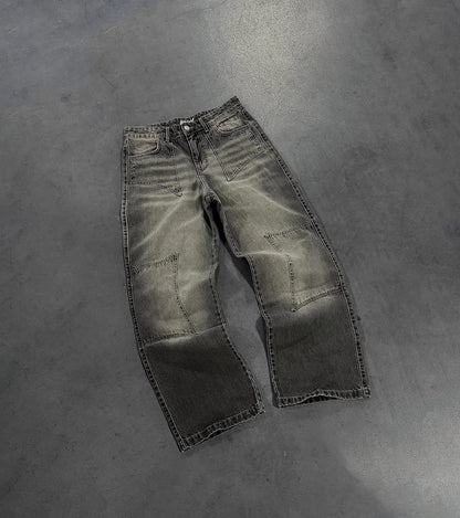 STORM GREY DOUBLE KNEE JEANS