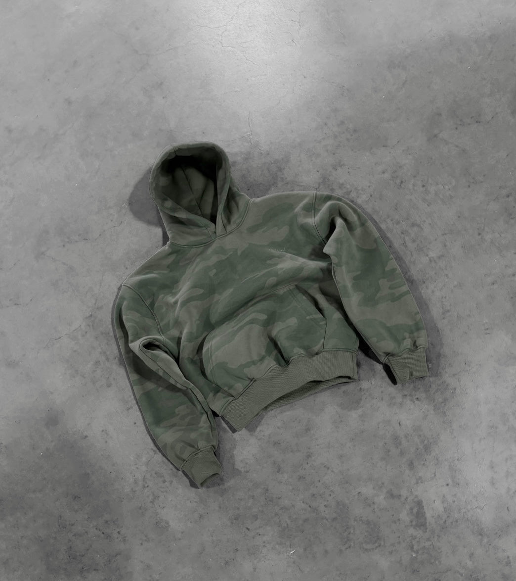 SAGE GREEN CAMO HOODIE
