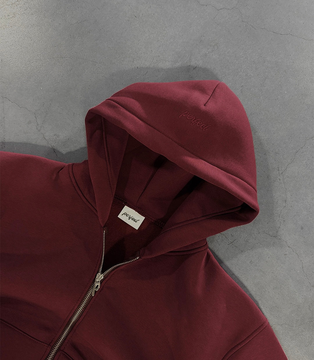 BORDEAUX ZIP HOODIE