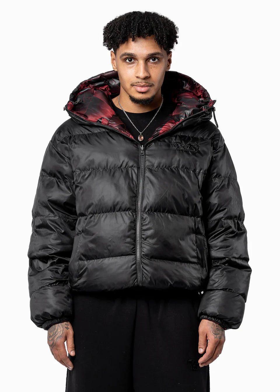 DOUBLE-SIDED PUFFER BLACK/RED