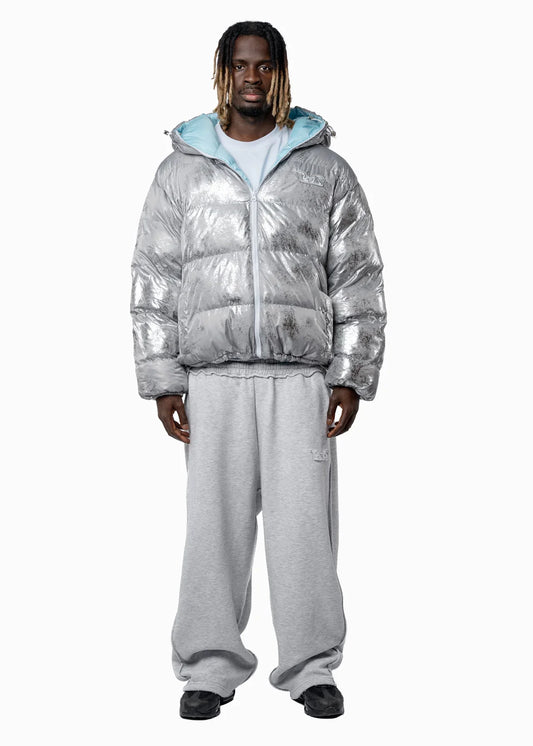 DOUBLE-SIDED PUFFER GREY/BLUE